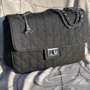 Karl Lagerfeld Paris Quilted Black Shoulder Women’s Bag Authentic Bag Purse NWT